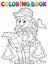 Coloring book scout girl theme 2