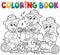 Coloring book scouts theme 1