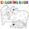 Coloring book sleeping child theme 2
