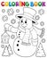 Coloring book snowman topic 2