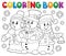 Coloring book snowmen carol singers