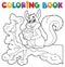 Coloring book squirrel theme 1