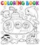 Coloring book submarine theme 1