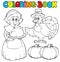 Coloring book Thanksgiving theme