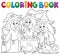 Coloring book three witches theme 1