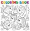 Coloring book various fish theme 1