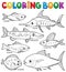 Coloring book various fishes theme set 1