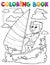 Coloring book water sport theme 1