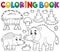 Coloring book with wild pigs theme 1