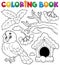 Coloring book winter bird theme 1