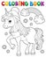 Coloring book winter unicorn theme 1