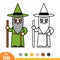 Coloring book, Wizard