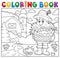 Coloring book woman farmer theme 2