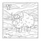 Coloring book (yak), colorless illustration (letter Y)