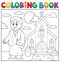 Coloring book young priest topic 3