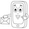 Coloring Cell Phone Character with Mail