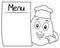 Coloring Chef Egg Character & Blank Menu