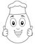 Coloring Chef Egg Character Thumbs Up