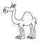 Coloring Cute camel illustration drawing and speaking drawing illustration white background