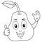 Coloring Happy Pear Cartoon Character