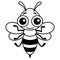 Coloring Insect for children coloring book. Funny bee in a cartoon style