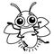 Coloring Insect for children coloring book. Funny firefly in a cartoon style