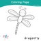 Coloring insects worksheet page. Educational printable coloring worksheet