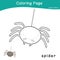 Coloring insects worksheet page. Educational printable coloring worksheet