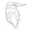 Coloring Malay Forest Kingfisher is a bird. vector illustration