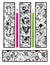 Coloring page abstract elements bookmarks