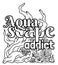 Coloring Page Aquascape illustration with slogan writing on white background