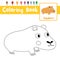 Coloring page Capybara animal cartoon character vector illustration