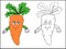 Coloring Page with carrot