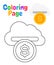 Coloring page with Cloud Money for kids