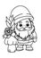 Coloring page with gnomes, autumn coloring page.Vector children\\\'s coloring book