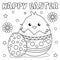 Coloring page `Happy Easter`.