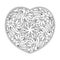 Coloring page heart. St Valentine's day and other holiday. Coloring book for children and adult.