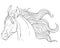 Coloring page with horse