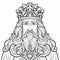 Coloring Page: King Of Europe With Ancient Crown