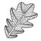 Coloring Page Oak Leaf with Decorative Ornament.