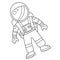 Coloring Page Outline Of a cartoon astronaut in spacesuit. Space. Coloring book for kids