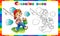 Coloring Page Outline of cartoon Boy with fishing rod. Coloring Book for kids