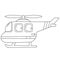 Coloring Page Outline Of cartoon helicopter. Images of transport for children. Vector. Coloring book for kids
