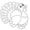 Coloring Page Outline of cartoon turkey. Farm animals. Coloring book for kids
