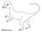 Coloring page outline Dilophosaurus dinosaur. Vector illustration