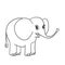 Coloring page outline of nice small elephant