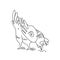 Coloring page outline of pecking chicken