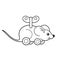 Coloring Page Outline Of toy clockwork mouse. Coloring book for kids