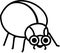 Coloring page. Stylized cartoon beetle