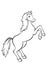 Coloring pages. Animals. Cute horse.